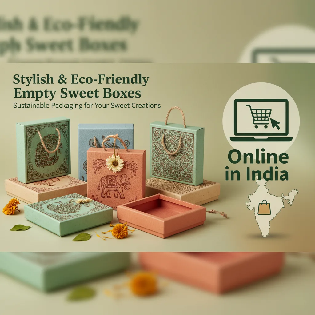 Stylish & Eco-Friendly Empty Sweet Boxes Online in India